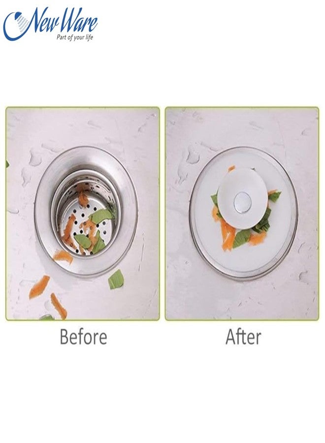 NEW WARE منتج جديد (عبوة من قطعة واحدة) سدادة وفلتر سيليكون للصرف الصحي | مصفاة شعر عالمية مقاس 4 بوصات للحمام، حوض الغسيل، حوض المطبخ، وحوض الاستحمام | لون عشوائي - Image 4